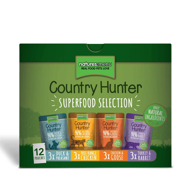 Country Hunter Superfood Selection Pouches for Cats 12 x 85g.