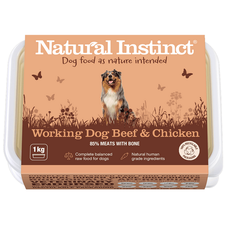 Natural Instinct Raw Working Dog Food Beef & Chicken