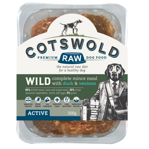 Cotswold Raw Wild Range Mince (With Duck & Venison) - 80/20 Active Dog