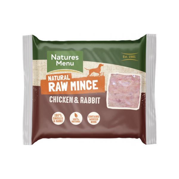 Natures Menu Raw Mince Chicken & Rabbit